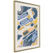 Wall Poster Organic Nature - artistic yellow and blue patterns on a light background 122660 additionalThumb 2