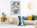Wall Poster Organic Nature - artistic yellow and blue patterns on a light background 122660 additionalThumb 4