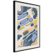 Wall Poster Organic Nature - artistic yellow and blue patterns on a light background 122660 additionalThumb 3