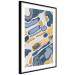 Wall Poster Organic Nature - artistic yellow and blue patterns on a light background 122660 additionalThumb 13
