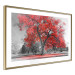 Wall Poster Autumn in the Park (Red) - gray tree landscape with red leaves 122760 additionalThumb 6