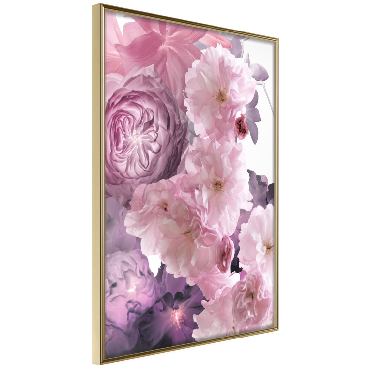 Wall Poster Fan of Flowers - pink flowers and colorful plants on a white background 122860 additionalImage 14