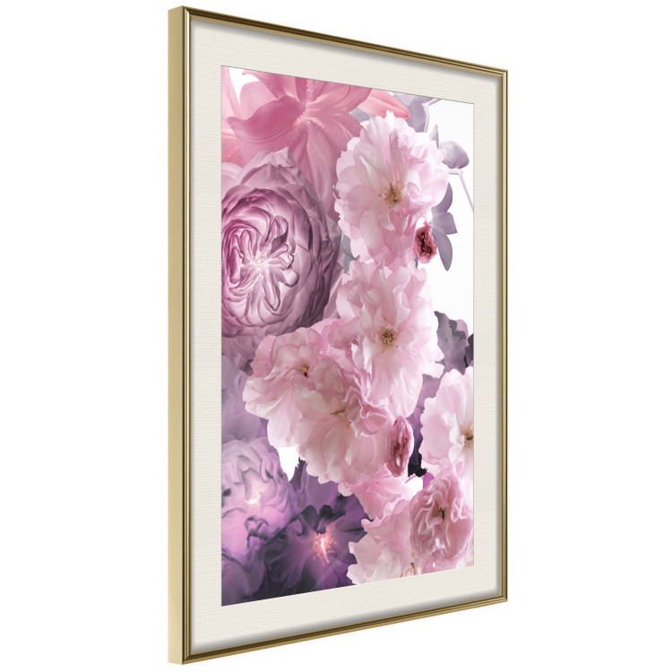 Wall Poster Fan of Flowers - pink flowers and colorful plants on a white background 122860 additionalImage 2