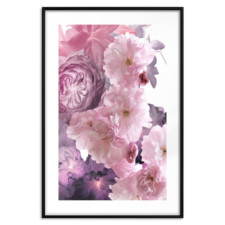 Wall Poster Fan of Flowers - pink flowers and colorful plants on a white background 122860 additionalImage 14