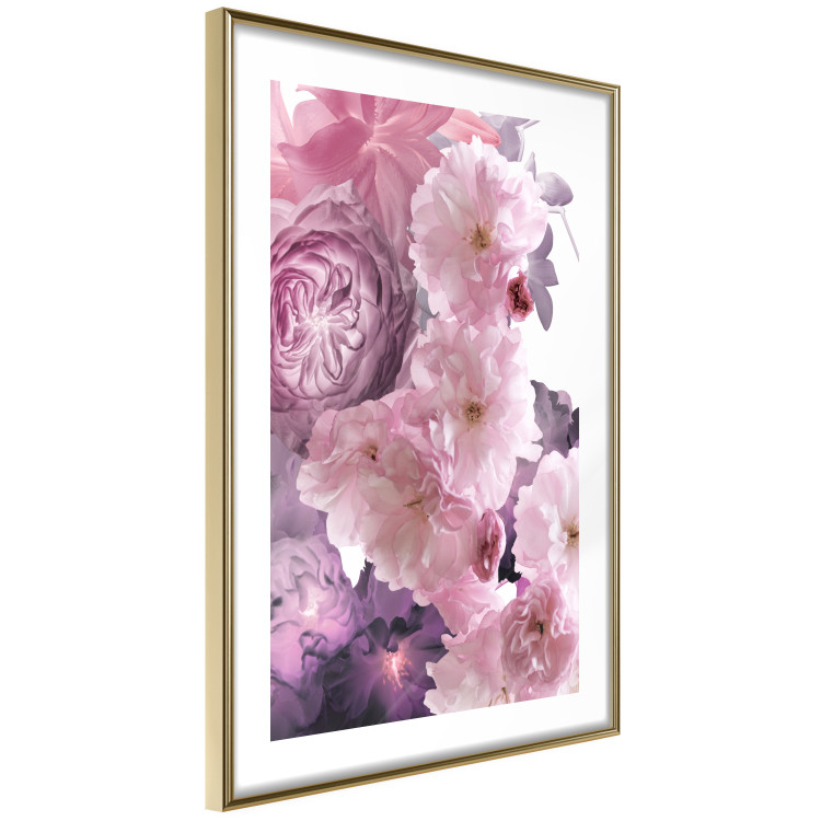 Wall Poster Fan of Flowers - pink flowers and colorful plants on a white background 122860 additionalImage 6