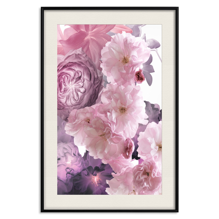 Wall Poster Fan of Flowers - pink flowers and colorful plants on a white background 122860 additionalImage 20
