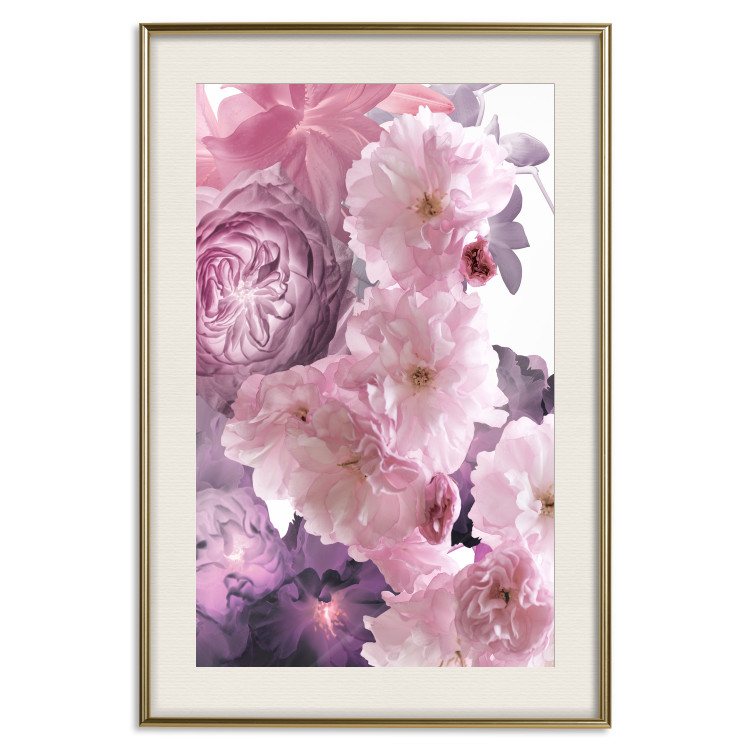 Wall Poster Fan of Flowers - pink flowers and colorful plants on a white background 122860 additionalImage 19