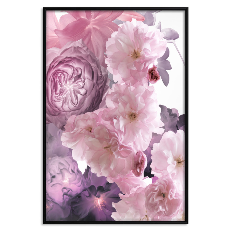 Wall Poster Fan of Flowers - pink flowers and colorful plants on a white background 122860 additionalImage 17