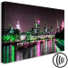 Canvas Art Print Night London panorama - view of Thames, lit skyscrapers and the bridge 123660 additionalThumb 6