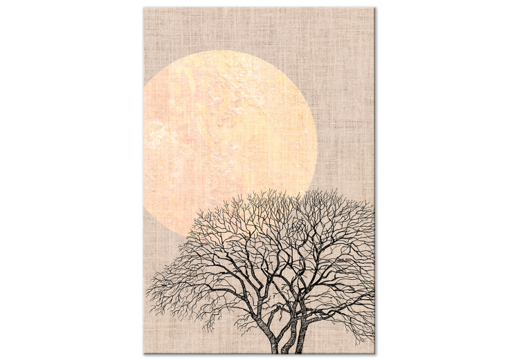 Canvas Print Morning Full Moon (1 Part) Vertical 123760