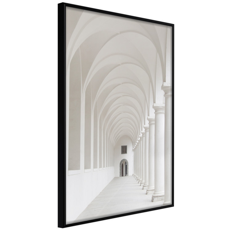 Poster Colonnade - building architecture with gray columns creating corridor 123860 additionalImage 6