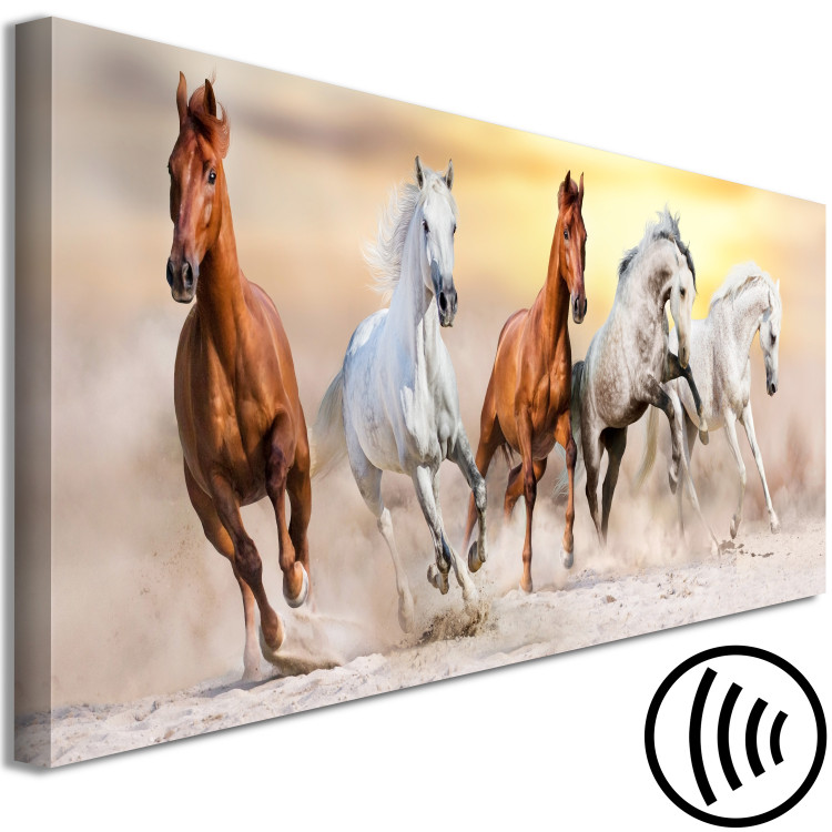 Canvas Art Print Flock of Horses (1 Part) Narrow 125160 additionalImage 6