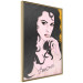 Wall Poster Amore Mio - love text on a portrait of a woman with black hair 125360 additionalThumb 9