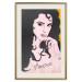 Wall Poster Amore Mio - love text on a portrait of a woman with black hair 125360 additionalThumb 24