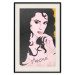 Wall Poster Amore Mio - love text on a portrait of a woman with black hair 125360 additionalThumb 27