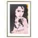 Wall Poster Amore Mio - love text on a portrait of a woman with black hair 125360 additionalThumb 26