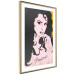 Wall Poster Amore Mio - love text on a portrait of a woman with black hair 125360 additionalThumb 12