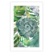 Poster Tropical Flora - flower amidst tropical plants on a white background 125760 additionalThumb 19