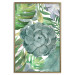 Poster Tropical Flora - flower amidst tropical plants on a white background 125760 additionalThumb 20
