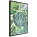 Poster Tropical Flora - flower amidst tropical plants on a white background 125760 additionalThumb 10