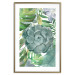 Poster Tropical Flora - flower amidst tropical plants on a white background 125760 additionalThumb 16