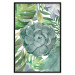 Poster Tropical Flora - flower amidst tropical plants on a white background 125760 additionalThumb 18