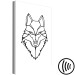 Canvas Black wolf outlines - geometric composition on a white background 125860 additionalThumb 6