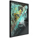 Poster Mint Tiger - colorful composition of a wild cat on a black background 126860 additionalThumb 11