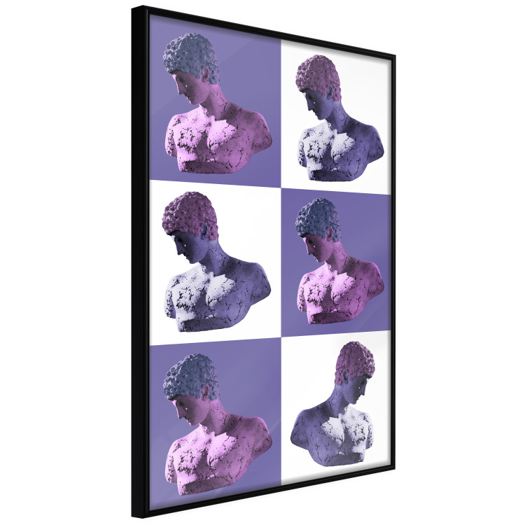 Wall Poster Greek Checkerboard - Greek sculptures on purple checkerboard background 127860 additionalImage 11