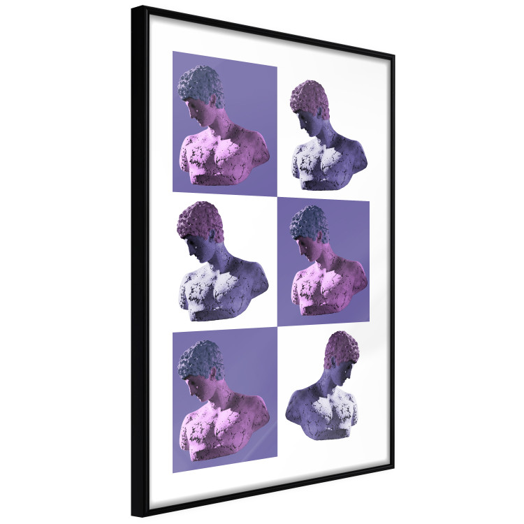 Wall Poster Greek Checkerboard - Greek sculptures on purple checkerboard background 127860 additionalImage 8