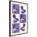 Wall Poster Greek Checkerboard - Greek sculptures on purple checkerboard background 127860 additionalThumb 2