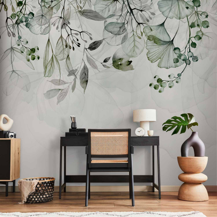 Wall Mural Foggy Nature - Green 129560 additionalImage 4