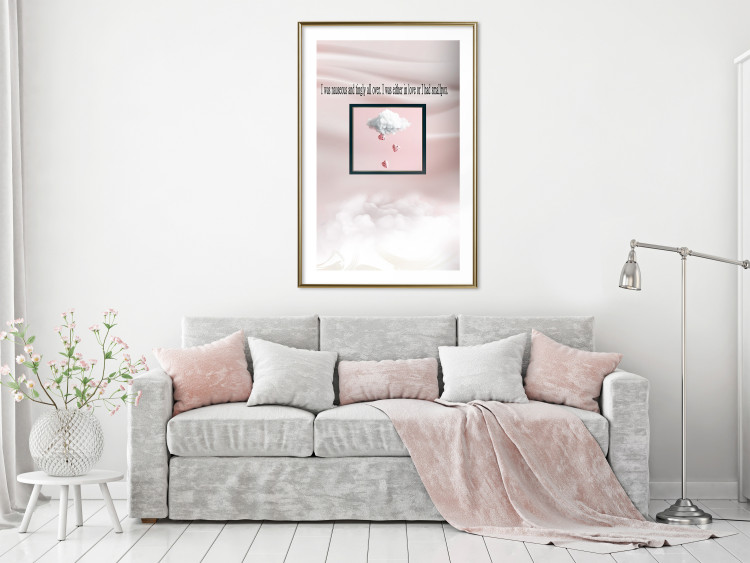 Wall Poster Love is not a Disease - English quote on an abstract pink background 130760 additionalImage 13