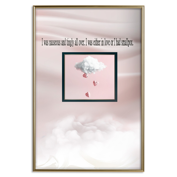 Wall Poster Love is not a Disease - English quote on an abstract pink background 130760 additionalImage 17