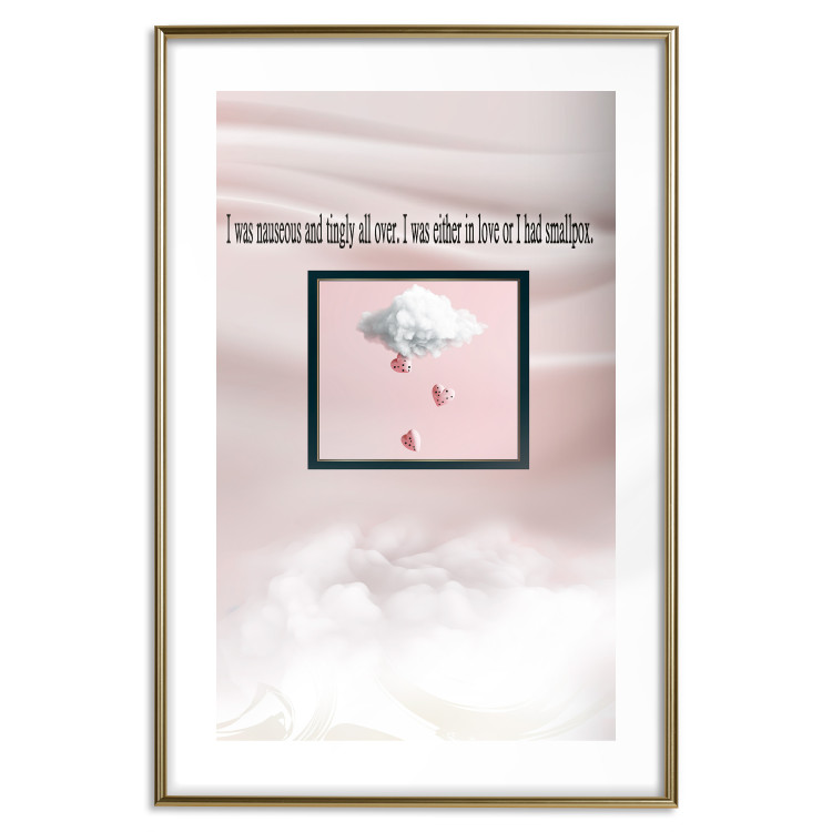 Wall Poster Love is not a Disease - English quote on an abstract pink background 130760 additionalImage 14