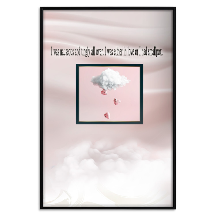 Wall Poster Love is not a Disease - English quote on an abstract pink background 130760 additionalImage 16