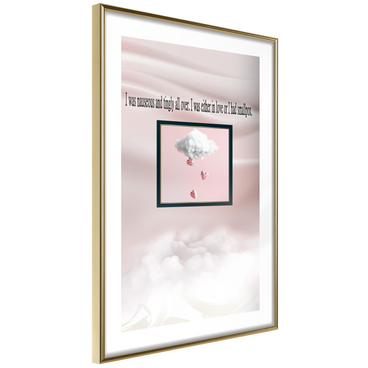 Wall Poster Love is not a Disease - English quote on an abstract pink background 130760 additionalImage 4