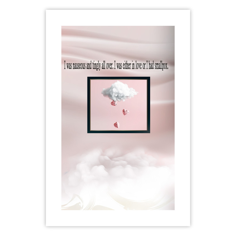 Wall Poster Love is not a Disease - English quote on an abstract pink background 130760 additionalImage 19