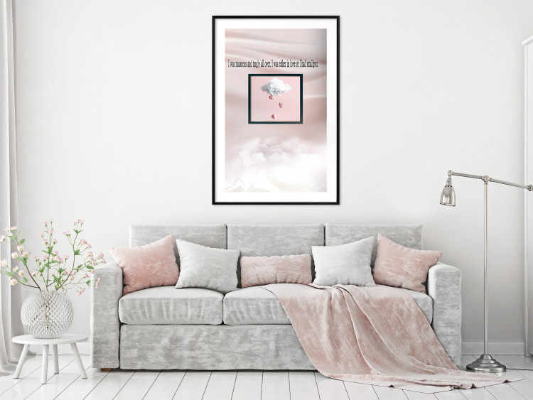 Wall Poster Love is not a Disease - English quote on an abstract pink background 130760 additionalImage 18
