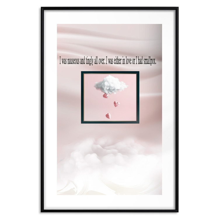 Wall Poster Love is not a Disease - English quote on an abstract pink background 130760 additionalImage 15