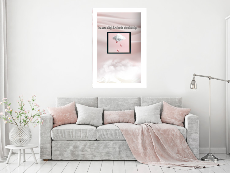 Wall Poster Love is not a Disease - English quote on an abstract pink background 130760 additionalImage 12