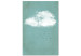 Canvas Art Print Clouds and birds - a pastel japandi style landscape of the sky 131760