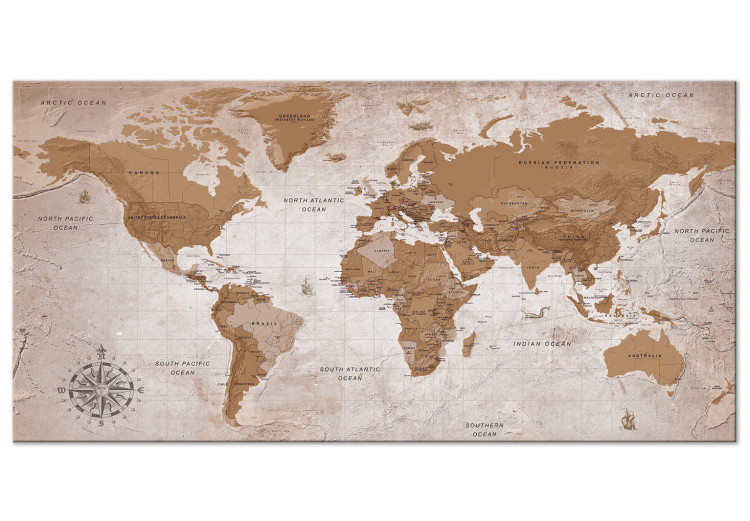 Large canvas print Vintage Map: Oriental Travels II [Large Format] 132360