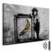 Canvas Art Print Inspired by Banksy - black and white 132460 additionalThumb 8