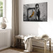 Canvas Art Print Inspired by Banksy - black and white 132460 additionalThumb 4