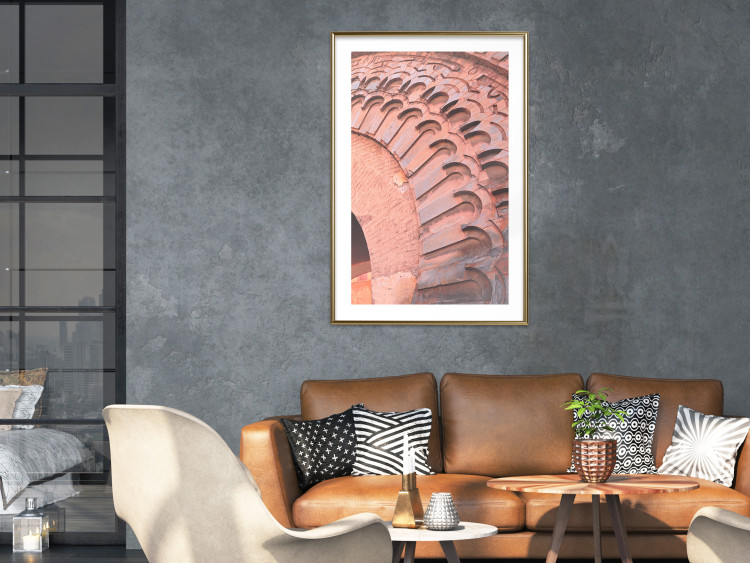 Wall Poster Pastel Detail - orange architecture of a brick tunnel in the city 134760 additionalImage 13