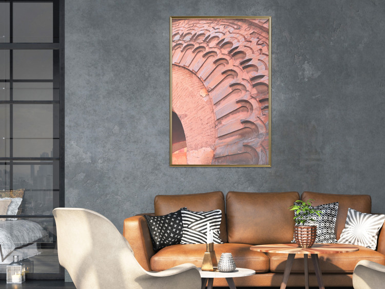Wall Poster Pastel Detail - orange architecture of a brick tunnel in the city 134760 additionalImage 5