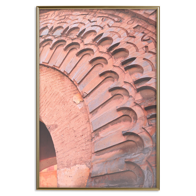 Wall Poster Pastel Detail - orange architecture of a brick tunnel in the city 134760 additionalImage 18