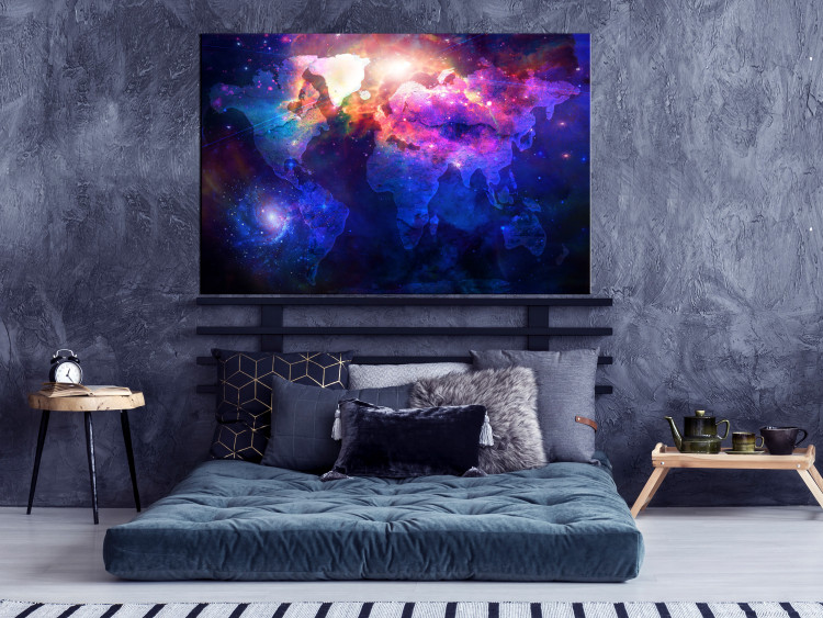 Canvas World in Nebulae - an irregular world map in cosmos colors 135160 additionalImage 3