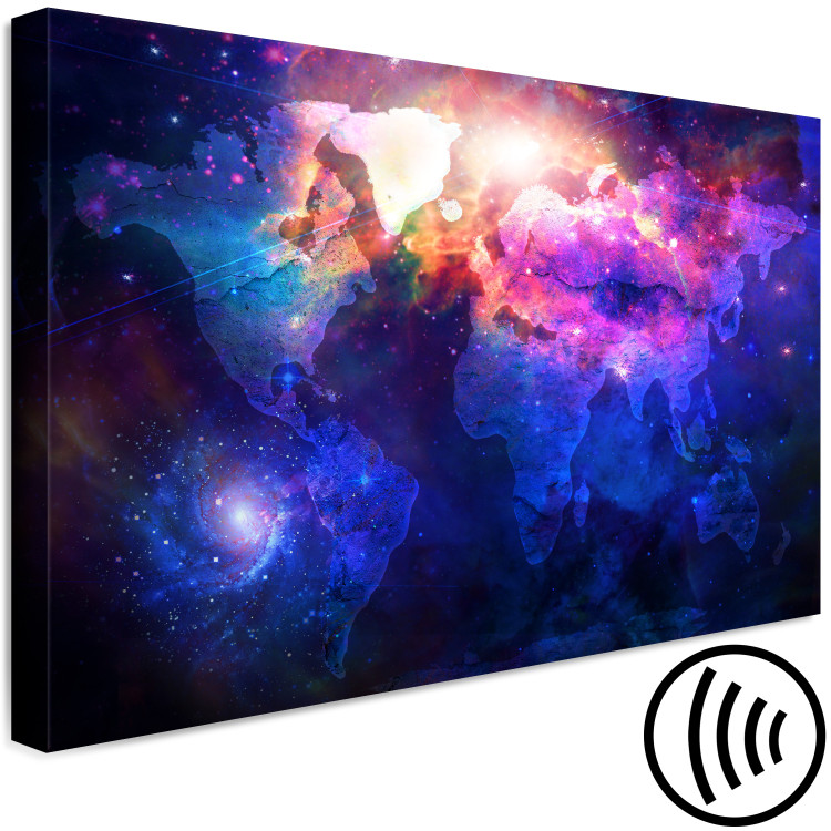 Canvas World in Nebulae - an irregular world map in cosmos colors 135160 additionalImage 6